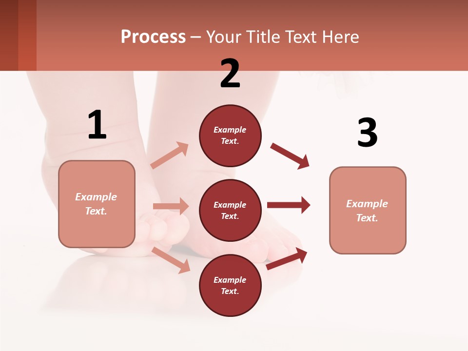 A Baby's Feet With A White Dress On PowerPoint Template