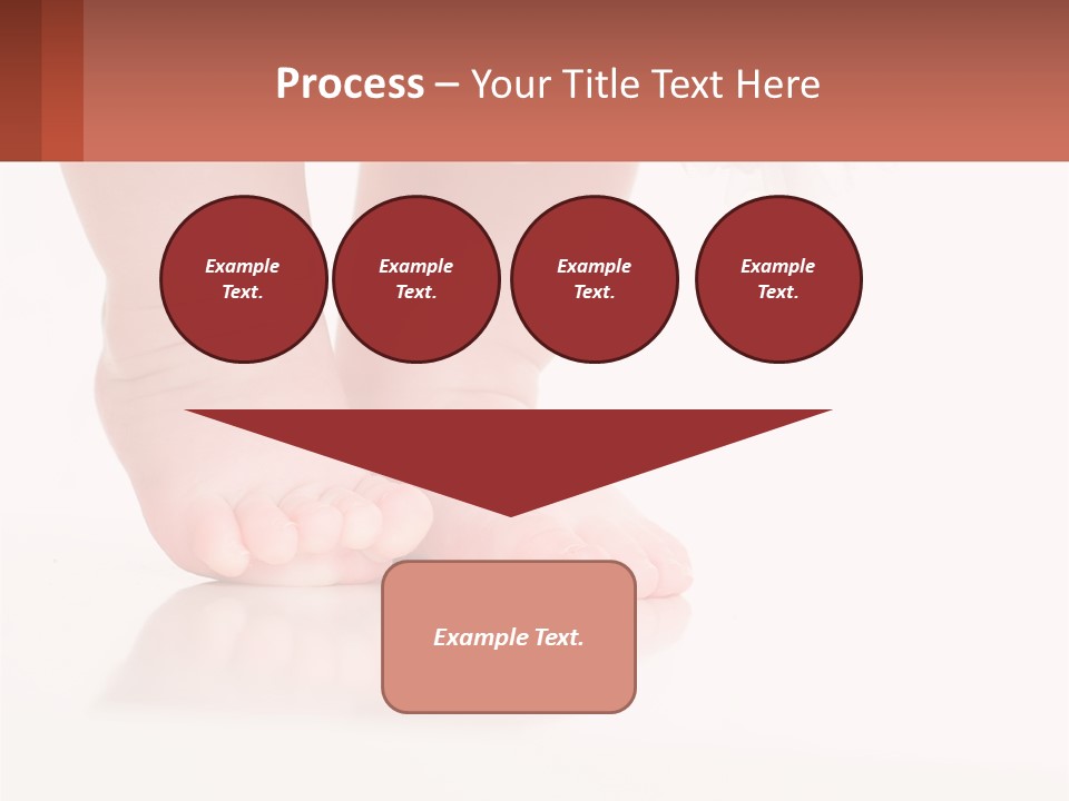 A Baby's Feet With A White Dress On PowerPoint Template