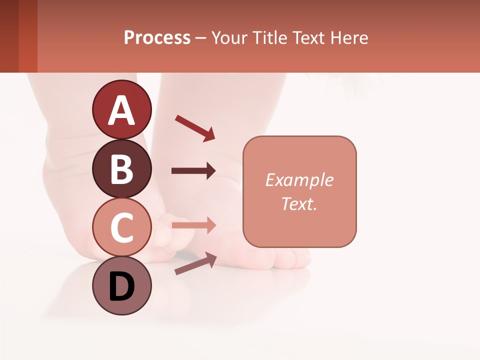 A Baby's Feet With A White Dress On PowerPoint Template