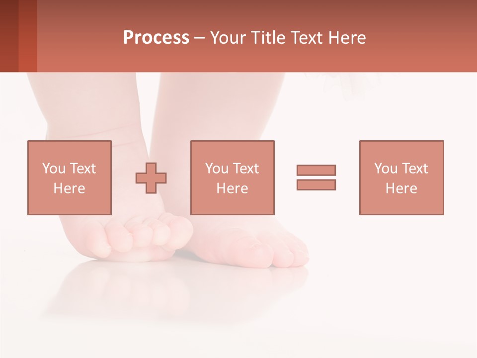 A Baby's Feet With A White Dress On PowerPoint Template