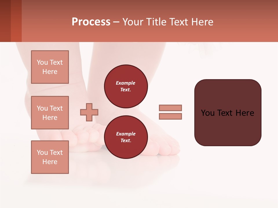 A Baby's Feet With A White Dress On PowerPoint Template