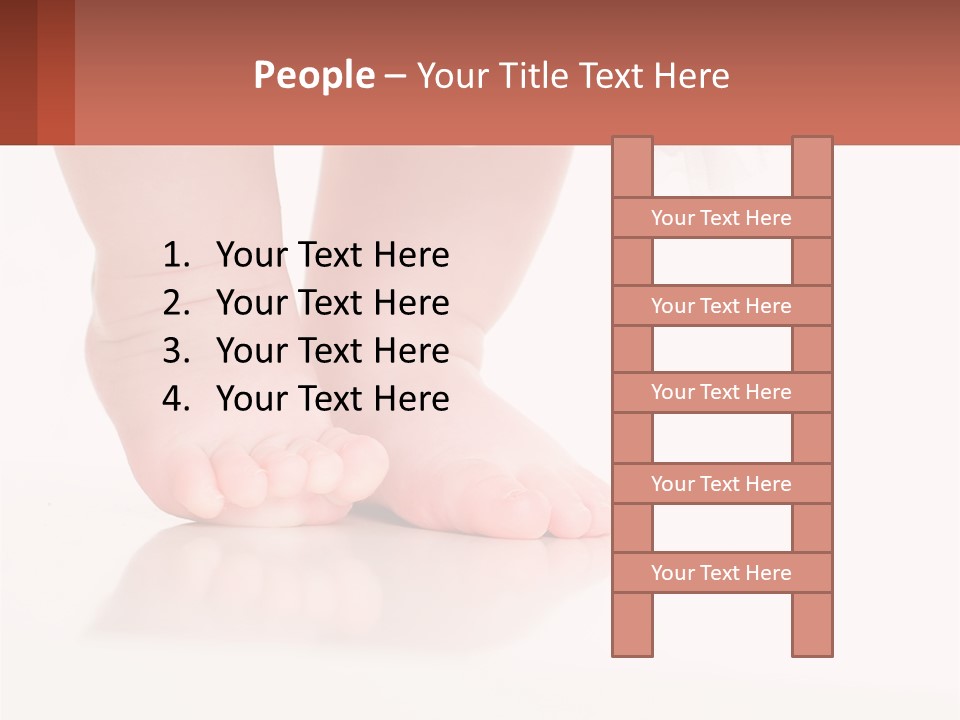 A Baby's Feet With A White Dress On PowerPoint Template