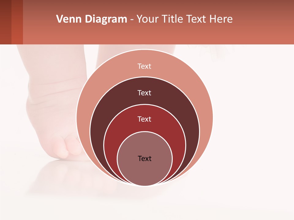 A Baby's Feet With A White Dress On PowerPoint Template