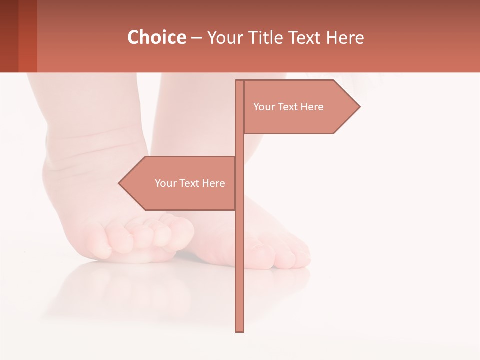 A Baby's Feet With A White Dress On PowerPoint Template