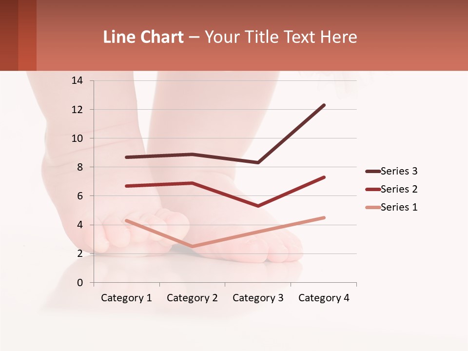 A Baby's Feet With A White Dress On PowerPoint Template