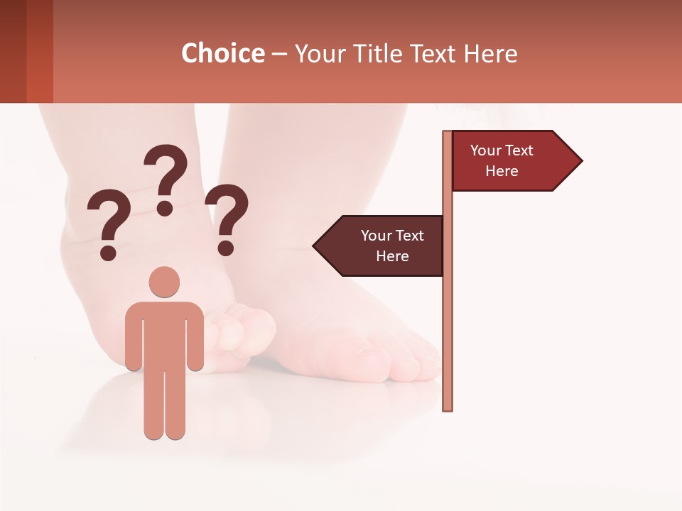 A Baby's Feet With A White Dress On PowerPoint Template