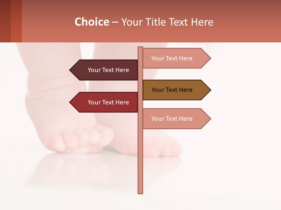 A Baby's Feet With A White Dress On PowerPoint Template