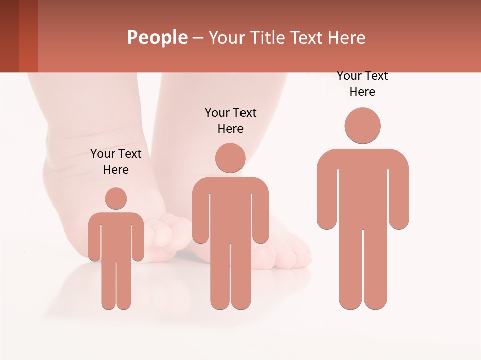 A Baby's Feet With A White Dress On PowerPoint Template