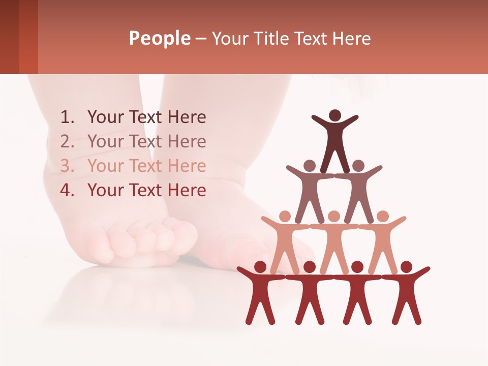 A Baby's Feet With A White Dress On PowerPoint Template