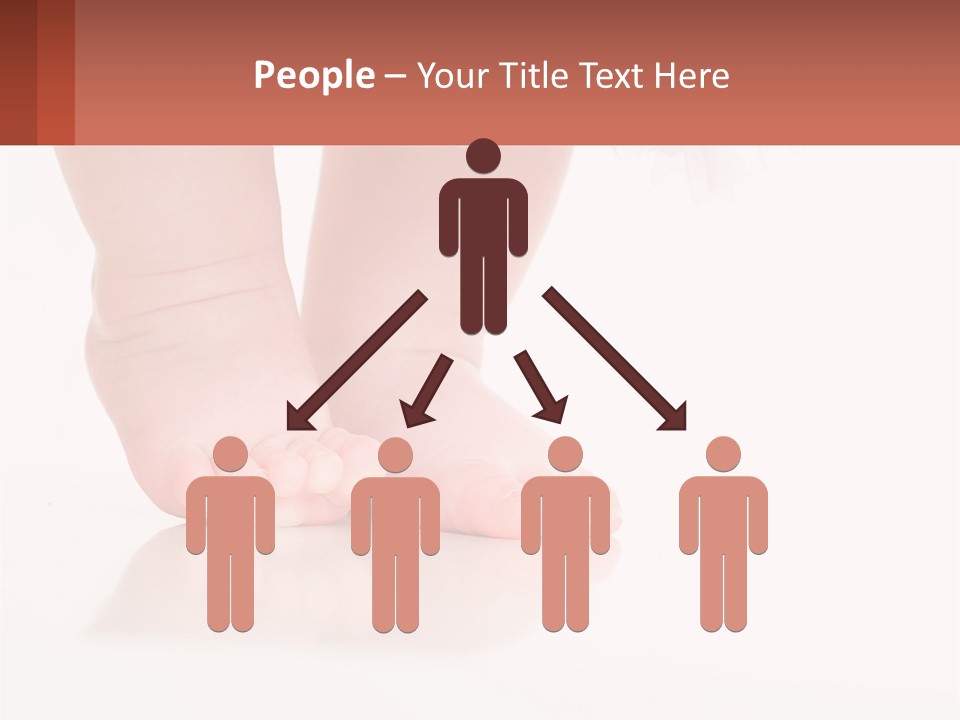 A Baby's Feet With A White Dress On PowerPoint Template