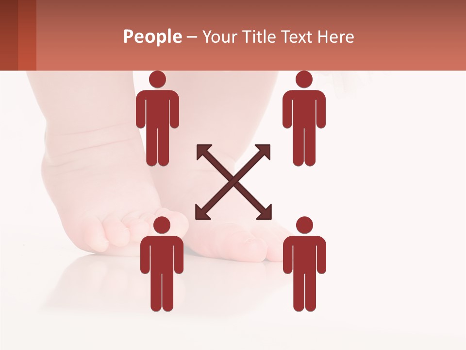 A Baby's Feet With A White Dress On PowerPoint Template