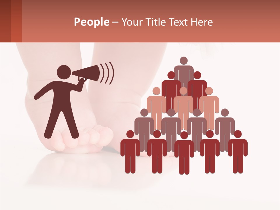 A Baby's Feet With A White Dress On PowerPoint Template