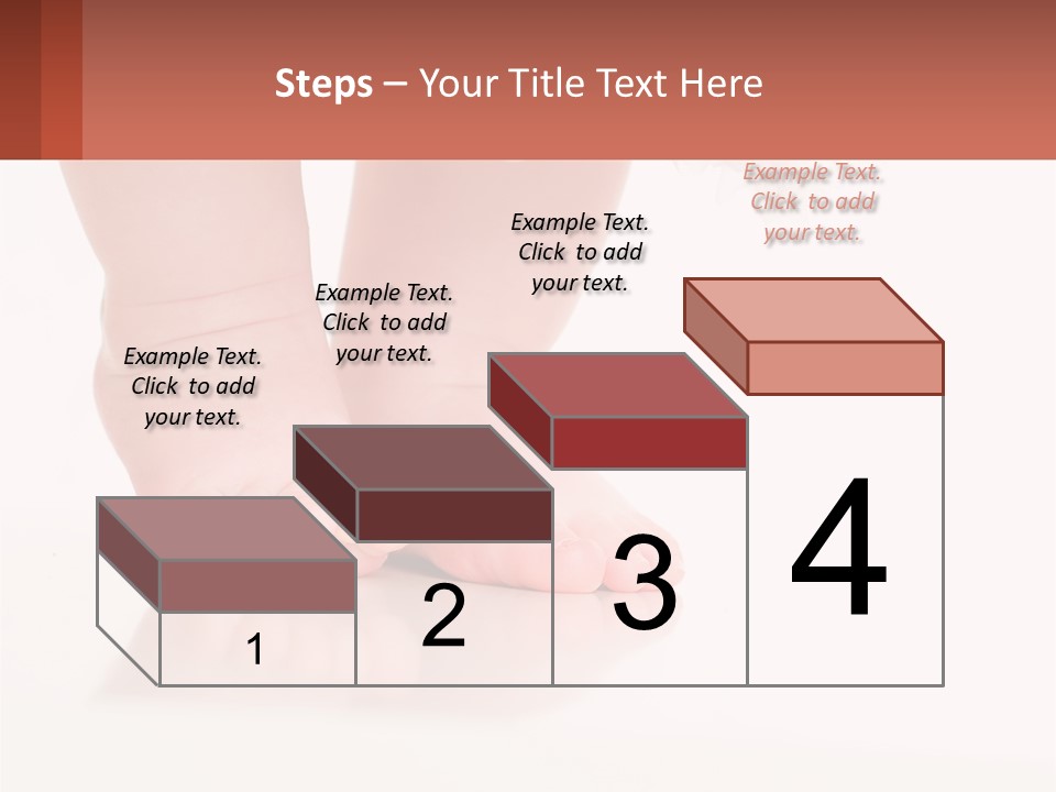 A Baby's Feet With A White Dress On PowerPoint Template