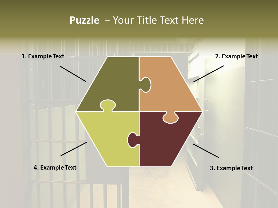 A Jail Cell With A Door Open And A Light On PowerPoint Template