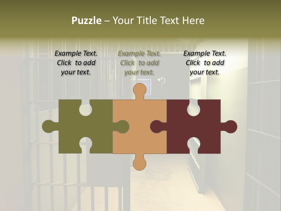 A Jail Cell With A Door Open And A Light On PowerPoint Template