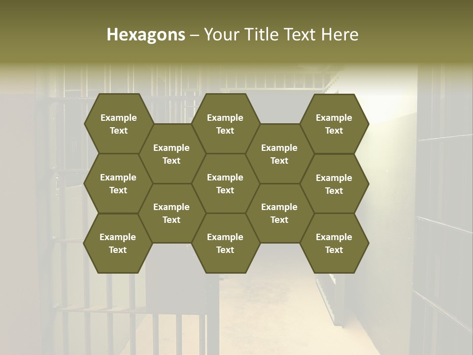 A Jail Cell With A Door Open And A Light On PowerPoint Template