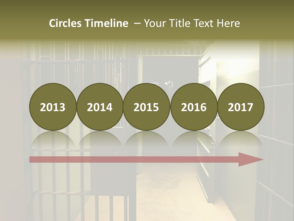 A Jail Cell With A Door Open And A Light On PowerPoint Template