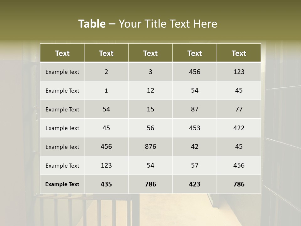 A Jail Cell With A Door Open And A Light On PowerPoint Template