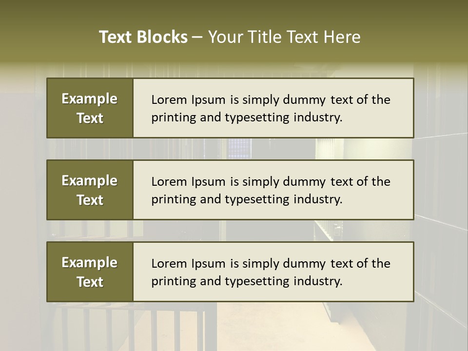 A Jail Cell With A Door Open And A Light On PowerPoint Template