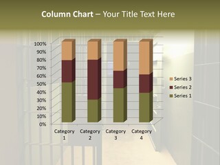 A Jail Cell With A Door Open And A Light On PowerPoint Template