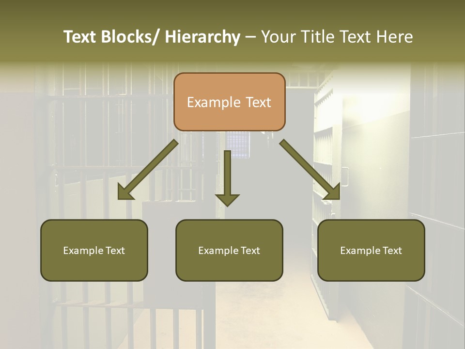 A Jail Cell With A Door Open And A Light On PowerPoint Template