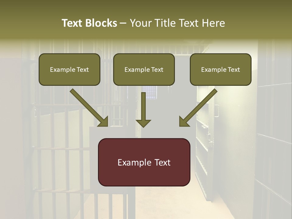 A Jail Cell With A Door Open And A Light On PowerPoint Template