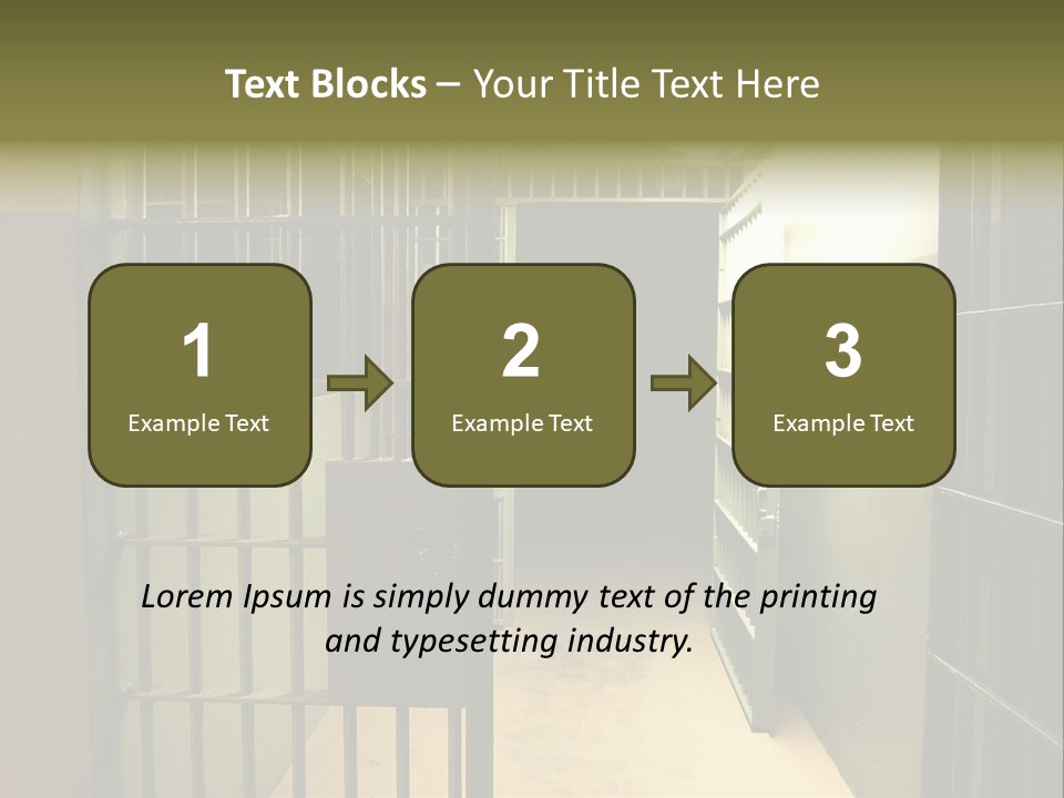 A Jail Cell With A Door Open And A Light On PowerPoint Template
