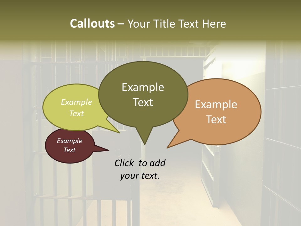 A Jail Cell With A Door Open And A Light On PowerPoint Template