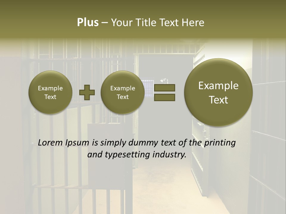A Jail Cell With A Door Open And A Light On PowerPoint Template