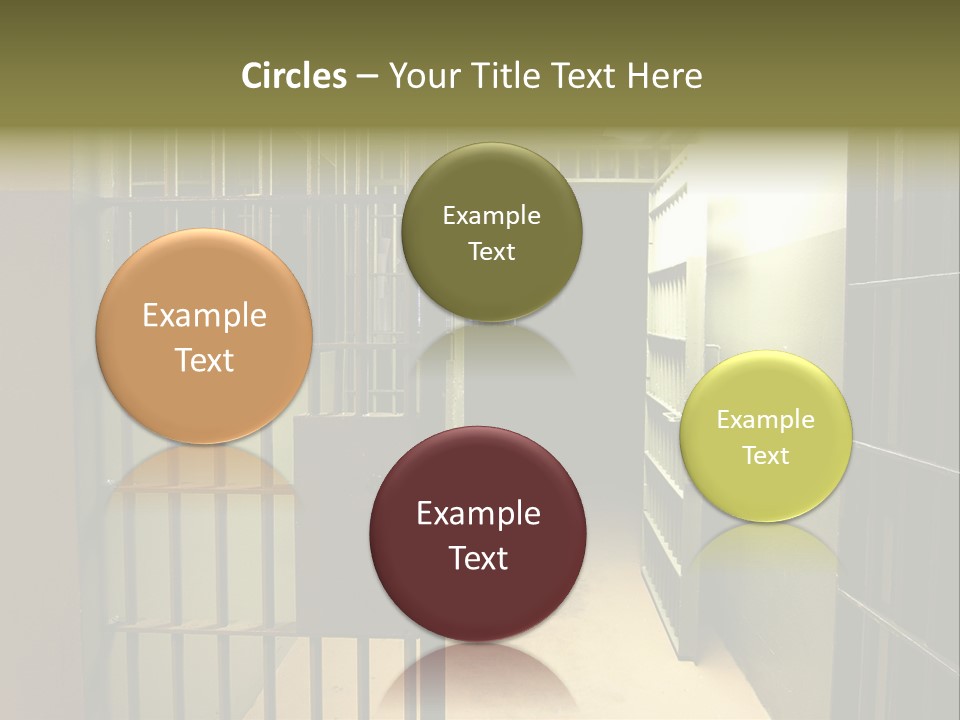 A Jail Cell With A Door Open And A Light On PowerPoint Template
