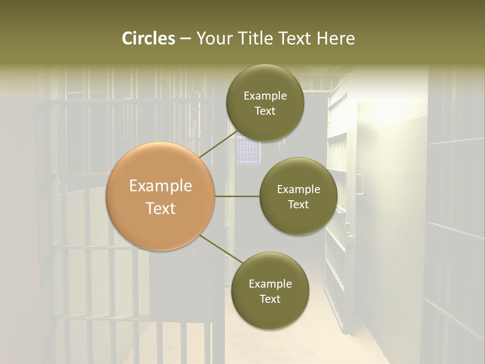 A Jail Cell With A Door Open And A Light On PowerPoint Template