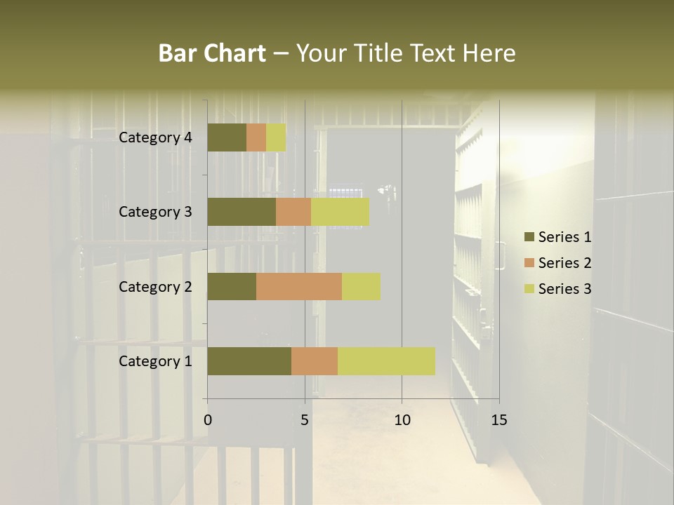 A Jail Cell With A Door Open And A Light On PowerPoint Template