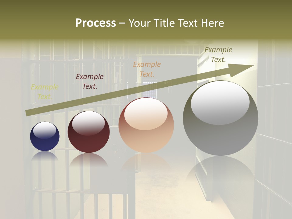 A Jail Cell With A Door Open And A Light On PowerPoint Template