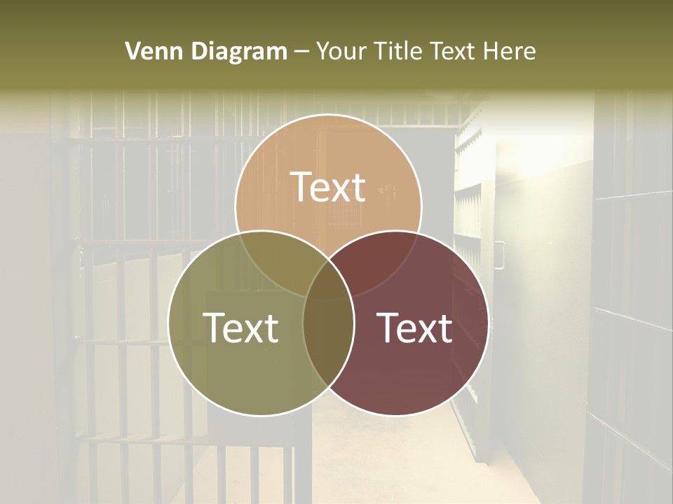 A Jail Cell With A Door Open And A Light On PowerPoint Template