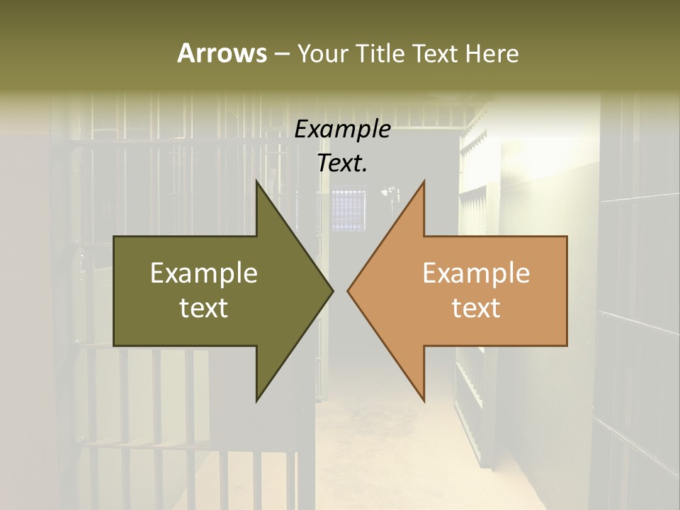 A Jail Cell With A Door Open And A Light On PowerPoint Template