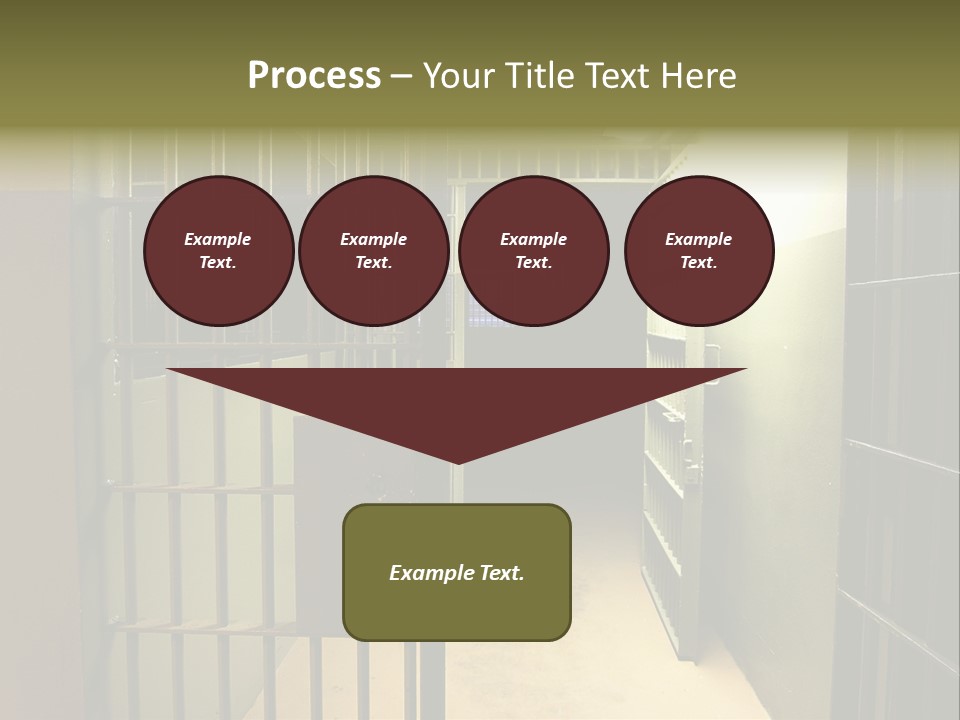 A Jail Cell With A Door Open And A Light On PowerPoint Template
