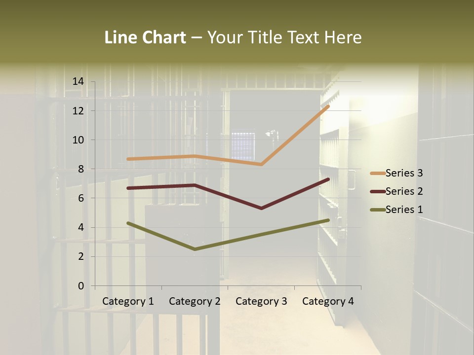 A Jail Cell With A Door Open And A Light On PowerPoint Template