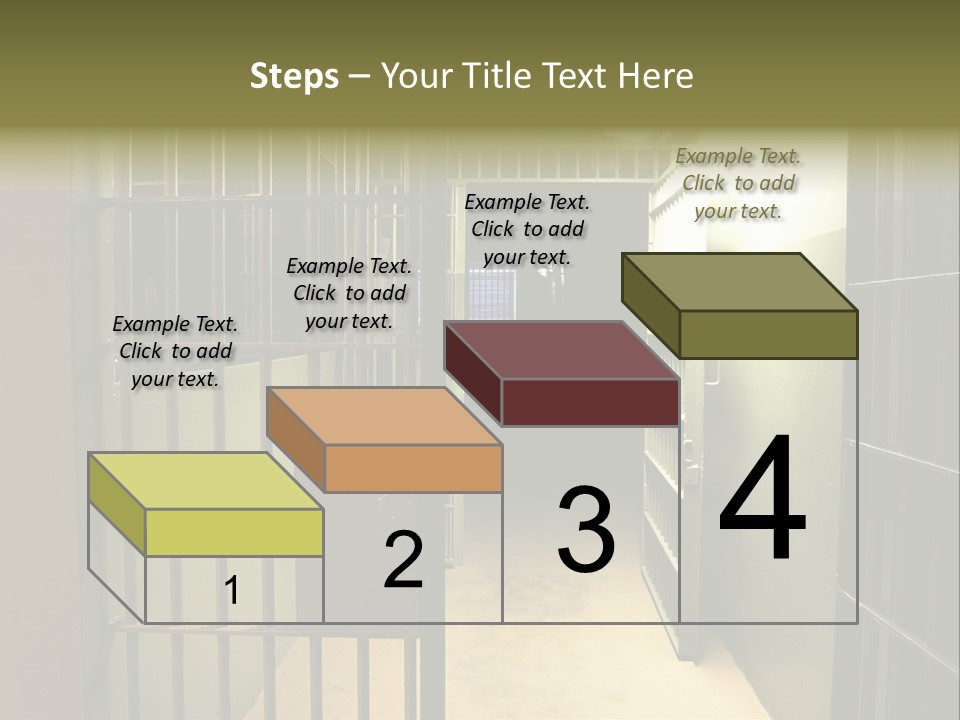 A Jail Cell With A Door Open And A Light On PowerPoint Template