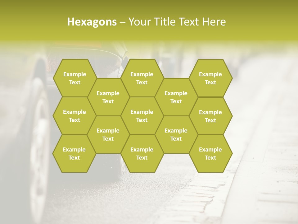 A Row Of Parked Cars On A City Street PowerPoint Template