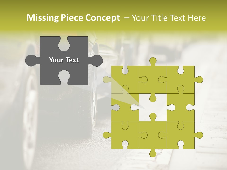 A Row Of Parked Cars On A City Street PowerPoint Template