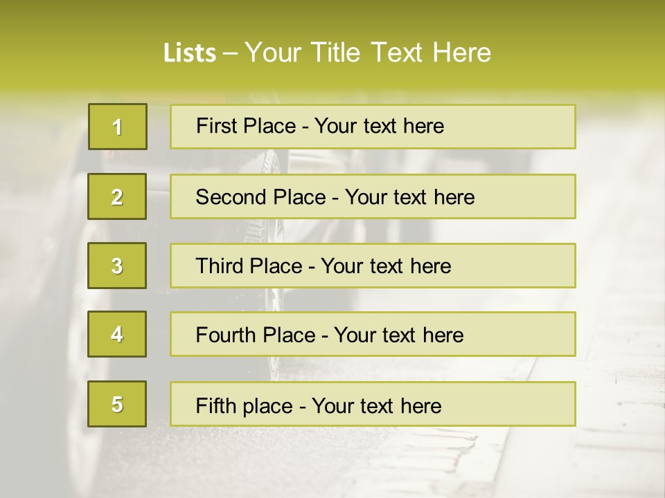A Row Of Parked Cars On A City Street PowerPoint Template