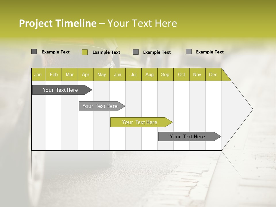 A Row Of Parked Cars On A City Street PowerPoint Template