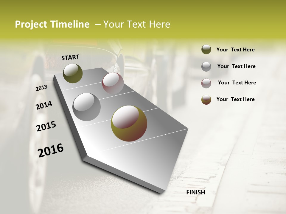 A Row Of Parked Cars On A City Street PowerPoint Template