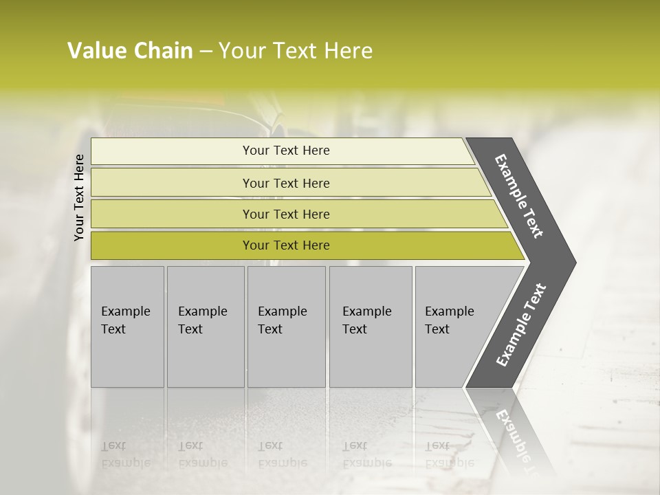 A Row Of Parked Cars On A City Street PowerPoint Template