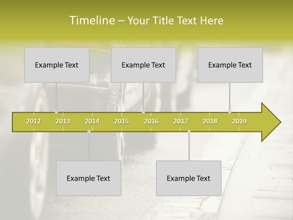 A Row Of Parked Cars On A City Street PowerPoint Template
