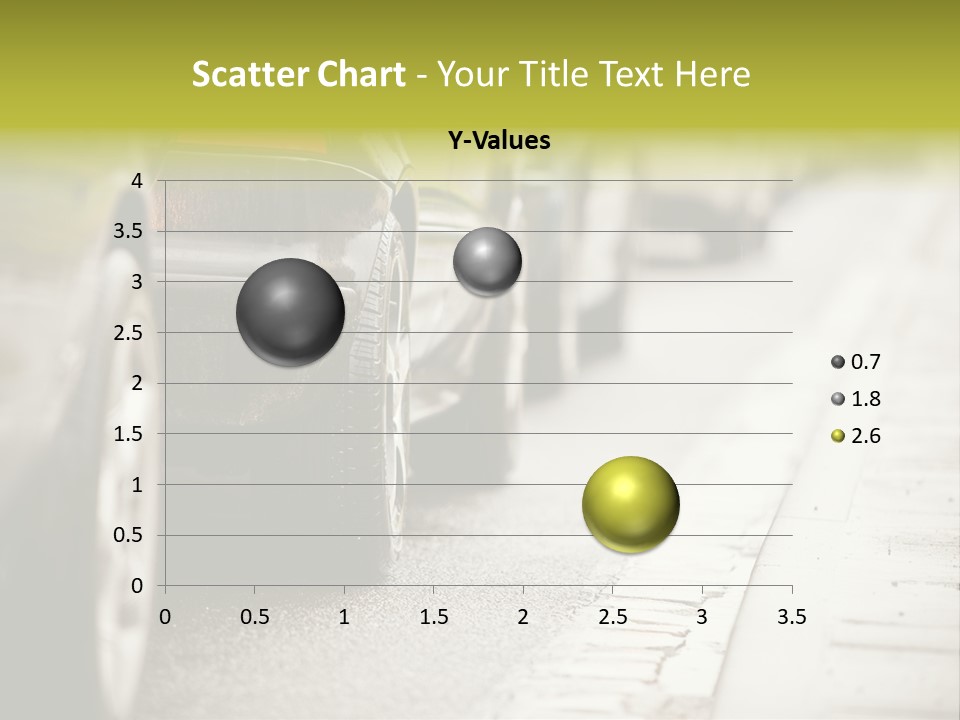 A Row Of Parked Cars On A City Street PowerPoint Template