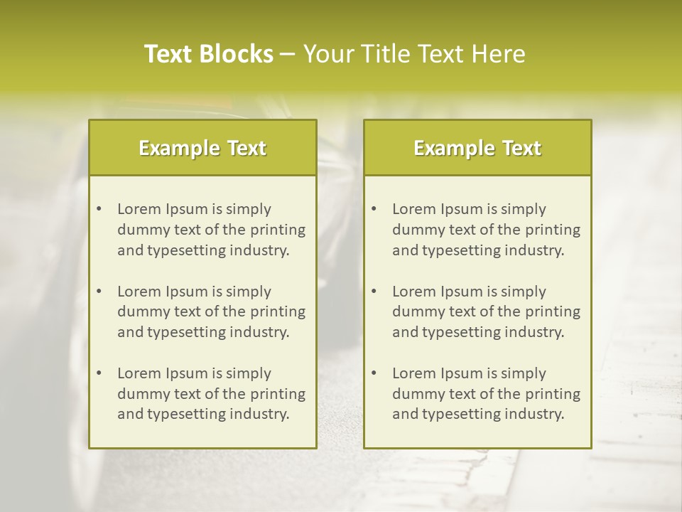 A Row Of Parked Cars On A City Street PowerPoint Template