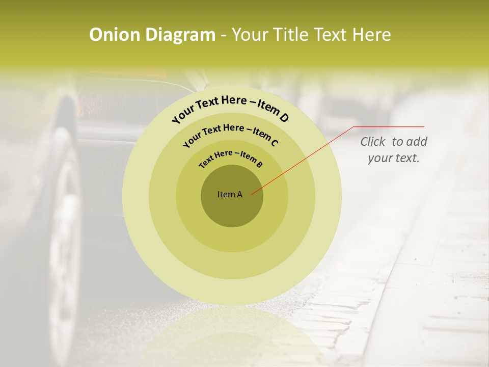 A Row Of Parked Cars On A City Street PowerPoint Template