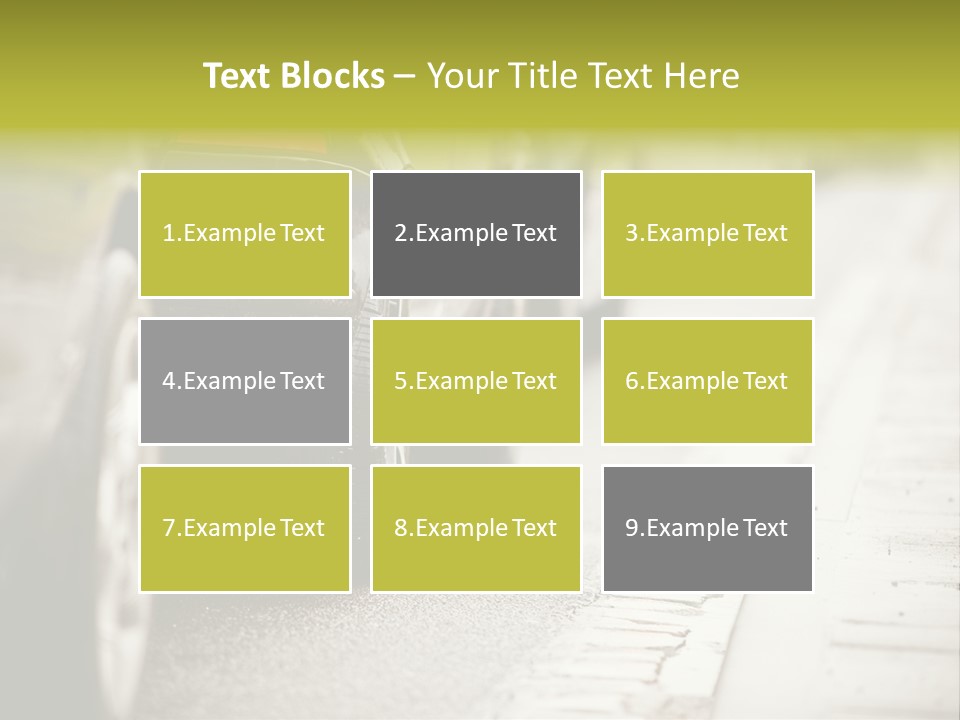 A Row Of Parked Cars On A City Street PowerPoint Template