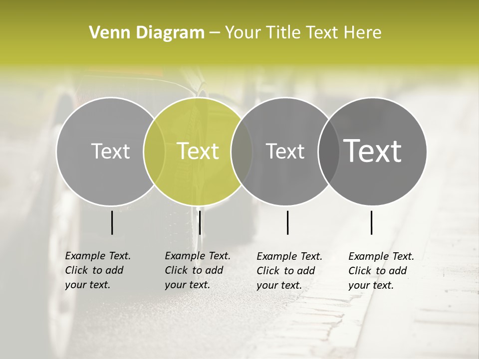 A Row Of Parked Cars On A City Street PowerPoint Template